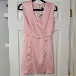 Zara Pink V-Neck Mini Dress